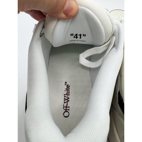 Off-White Men's "Out of Office" runner sneakers in two-tone calf leather - Picture 9 of 12